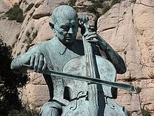 Imatge estàtua de Pau Casals a Monserrat, de la Viquipèdia Imatge estàtua de Pau Casals a Monserrat, de la Viquipèdia