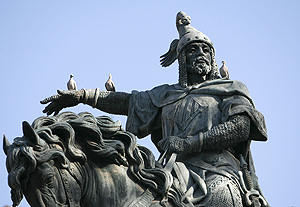 Escultura que representa el rei Jaume I, a València