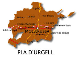 Plànol de la comarca del Pla d'Urgell