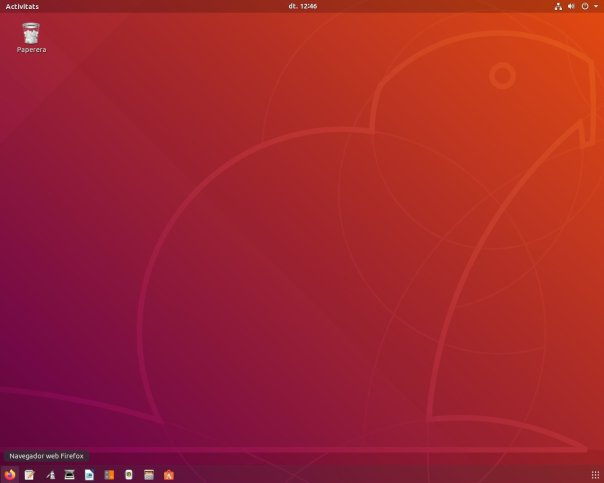 Escriptori Ubuntu 18.04